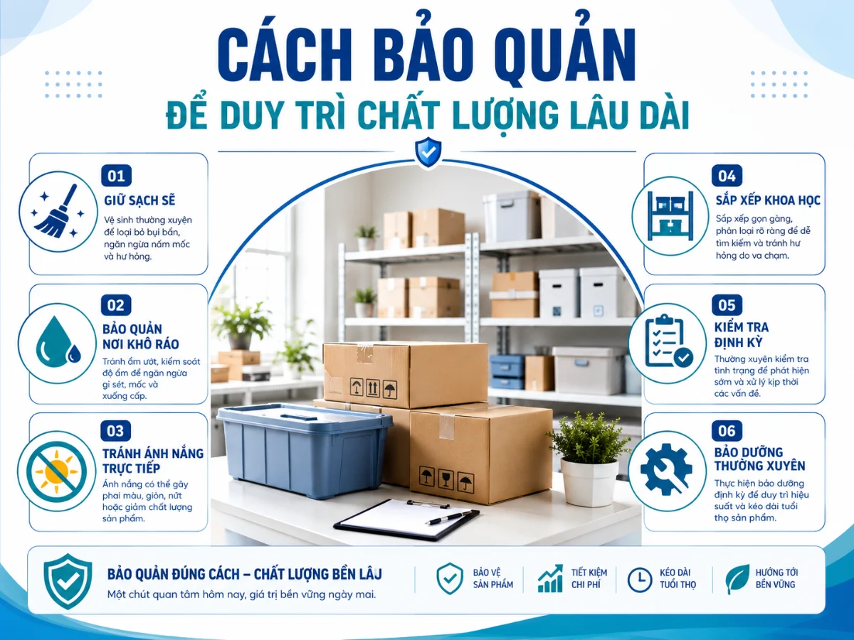 Cách bảo quản để duy trì chất lượng lâu dài