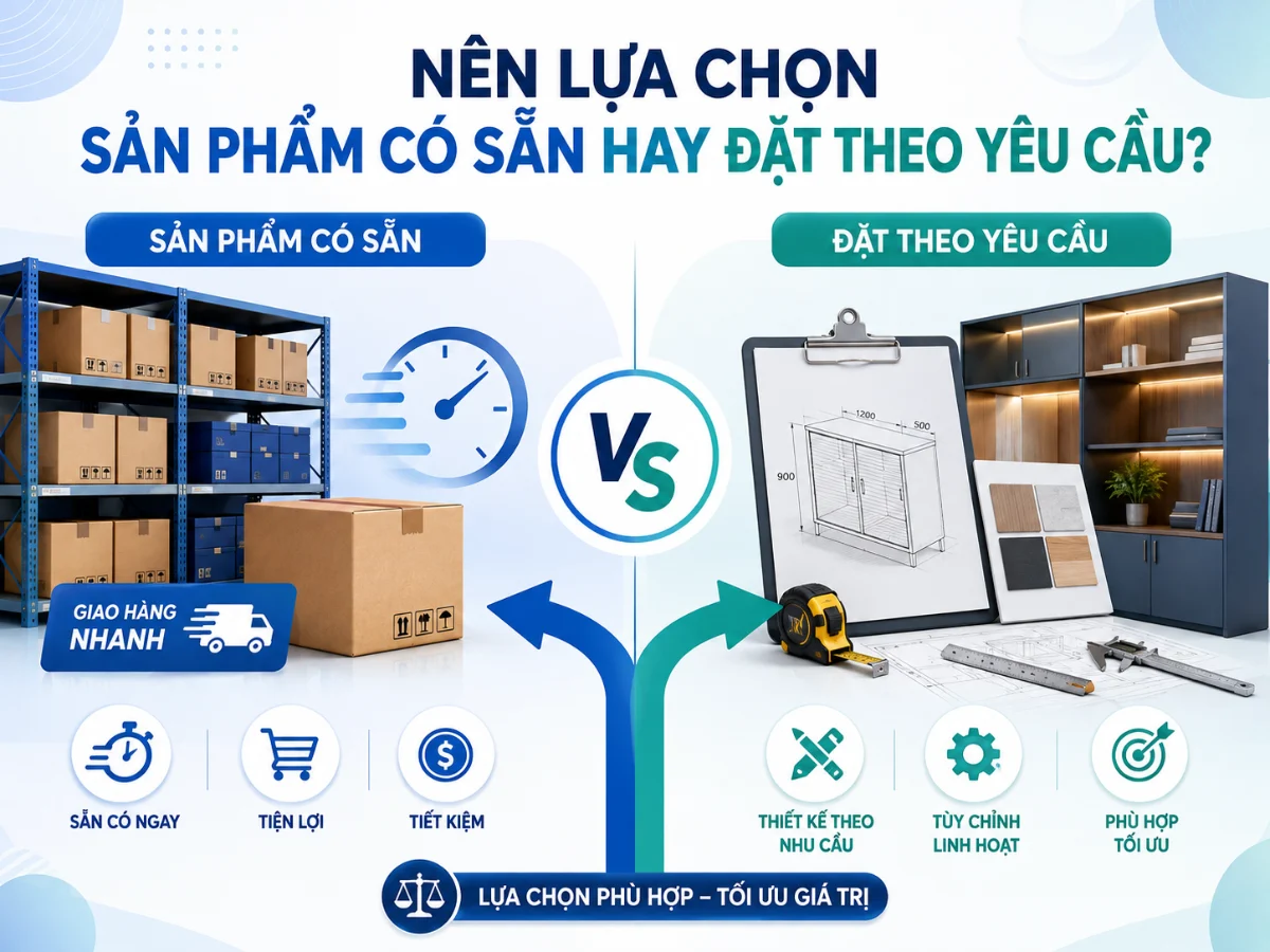 Nên lựa chọn sản phẩm có sẵn hay đặt theo yêu cầu?
