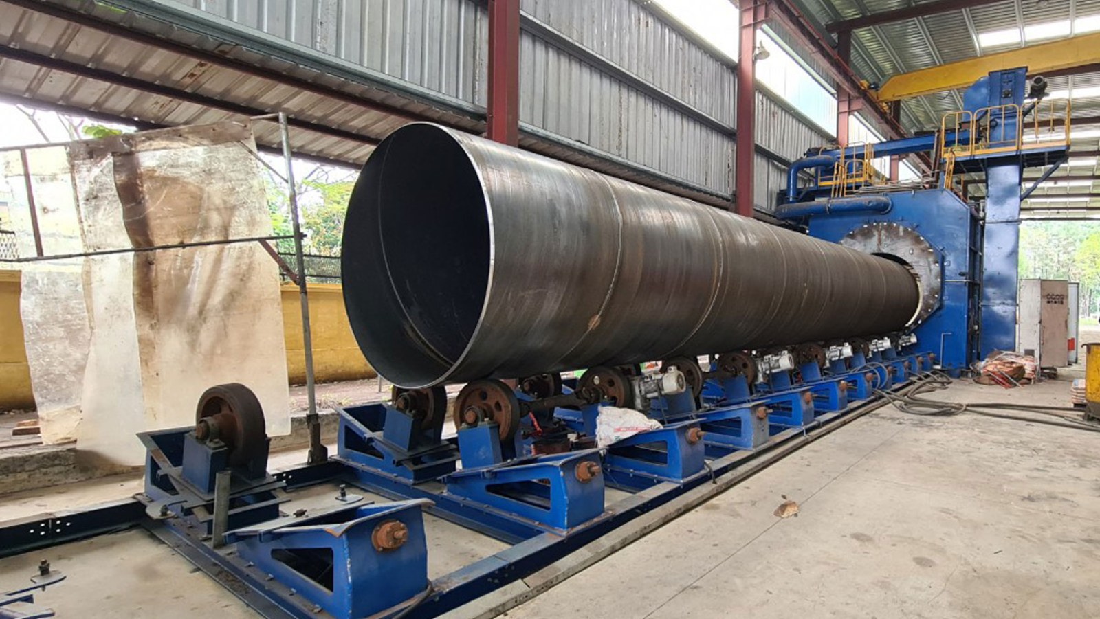 Máy phun bi tự động trong lòng ống thép